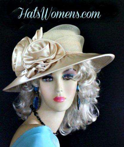 Pink Satin Bridal Designer Hat Available In Colors, Wedding Hats - Image 2