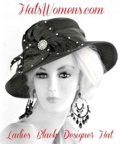 Ladies Ivory Bridal Wedding Hat, Designer Fashion Church Derby Hats VY767 - Image 2