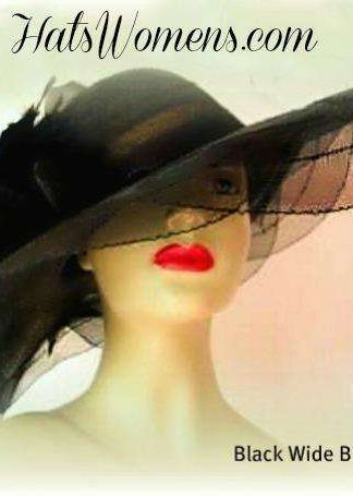Ladies Kentucky Derby Hats, Formal Church Hats With Feathers, Hats For Weddings, Wide Brim Hats For Horse Races