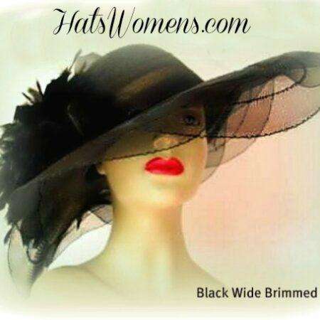 Ladies Kentucky Derby Hats, Formal Church Hats With Feathers, Hats For Weddings, Wide Brim Hats For Horse Races