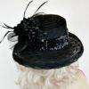 Ladies Black Kentucky Derby Dress Hat Special Occasion Women's Hats - Image 2