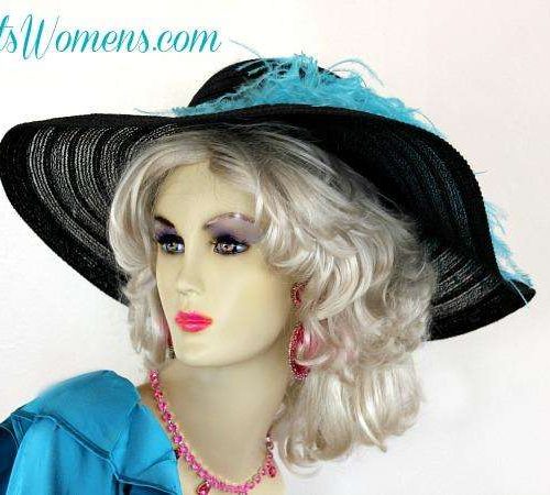 Hat Black Wide Brim Camel Beige Purple Pink Red Ivory Women's Hats SC