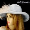 Women's Designer Pastel Baby Blue Or Black Silk Custom Fashion Hat Formal Wedding Bridal Church Hats BG874 - Image 2