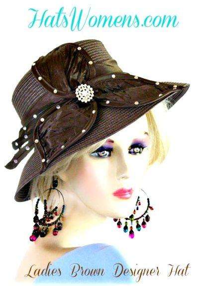 Ladies Ivory Bridal Wedding Hat, Designer Fashion Church Derby Hats VY767 - Image 4