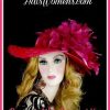 Orange Large Brim Kentucky Derby Hat, Formal Dress Wedding Church Hat Races, 898hnbg - Image 16