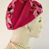 Ladies Women's Hot Pink Magenta Fuchsia Sequin Beaded Beehive Winter Wool Designer Hat, Fashion Church Wedding Hats - Image 2