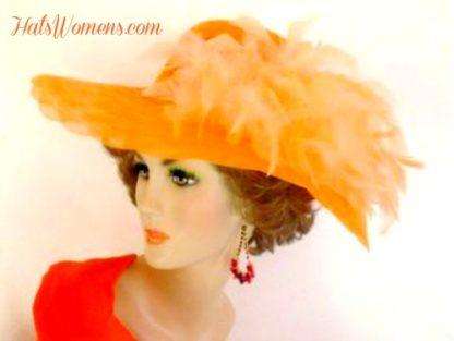 Women's Designer Burgundy Kentucky Derby Dress Wedding Hat, Choose Hat And Feather Colors, Church Formal Fashion Hats - Image 2