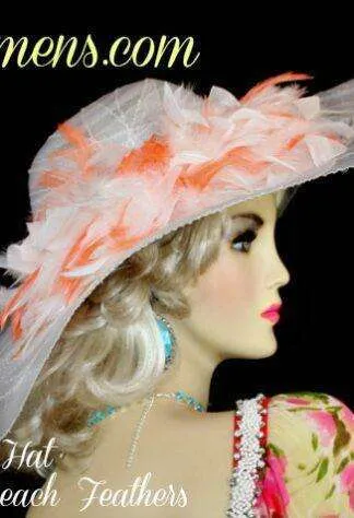 Kentucky Derby Hat, Women's Big Sheer Brim Formal Wedding Hat, 9ijnb