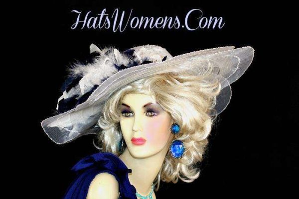 Women's Yellow Custom Feathers Designer Hat Hats Match Your Dresses For The Kentucky Derby