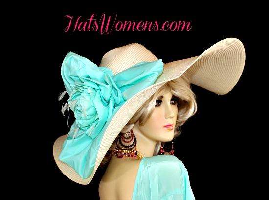 Turquoise hats for weddings on sale