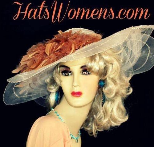 Women's Yellow Custom Feathers Designer Hat Hats Match Your Dresses For The Kentucky Derby