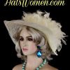 Ladies Ivory Wide Brimmed Designer Hat Choose Feather And Hat Colors, Fashion Church Wedding Kentucky Derby Hats - Image 12