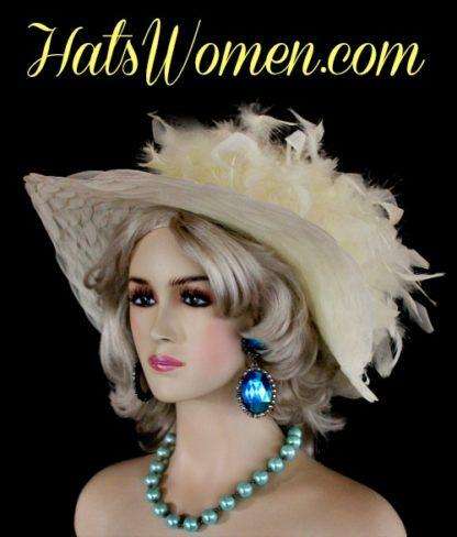 Women's Designer Burgundy Kentucky Derby Dress Wedding Hat, Choose Hat And Feather Colors, Church Formal Fashion Hats - Image 12