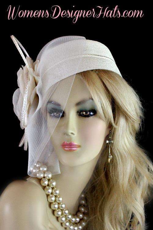 ivory pillbox hat