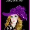 Orange Large Brim Kentucky Derby Hat, Formal Dress Wedding Church Hat Races, 898hnbg - Image 19