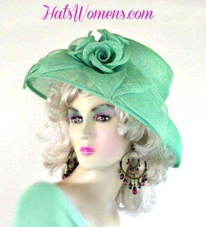Sea Foam Lime Green Kentucky Derby Hats, Belmont Stakes Hats, Preakness Stakes Hats, Royal Ascot Hats, Triple Crown Racing Hats, Woman's Hats, Women's Hats, Ladies Designer Hats, Dress Hats For Women