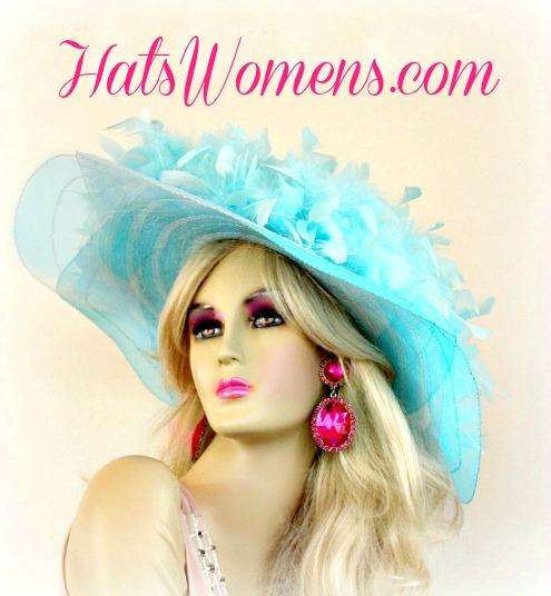 Purple Wide Sheer Brim Formal Designer Fashion Hat With Feathers, Ladies Derby Hats