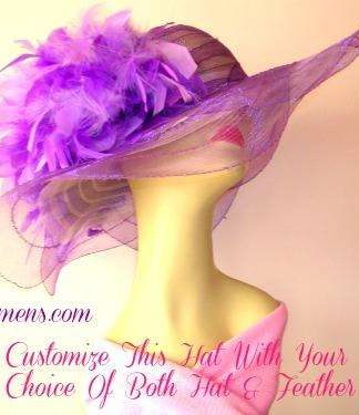 Lavender Purple Kentucky Derby Hat, Church Wedding Formal Hats Women, 76ggt6t
