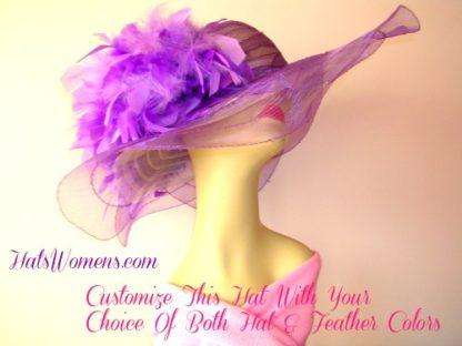 Lavender Purple Kentucky Derby Hat, Church Wedding Formal Hats Women, 76ggt6t