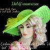 Ladies Ivory Wide Brimmed Designer Hat Choose Feather And Hat Colors, Fashion Church Wedding Kentucky Derby Hats - Image 5