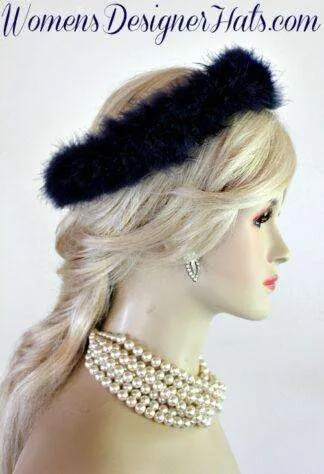 Fur Feather Vintage Style Custom Made Fascinator Hat