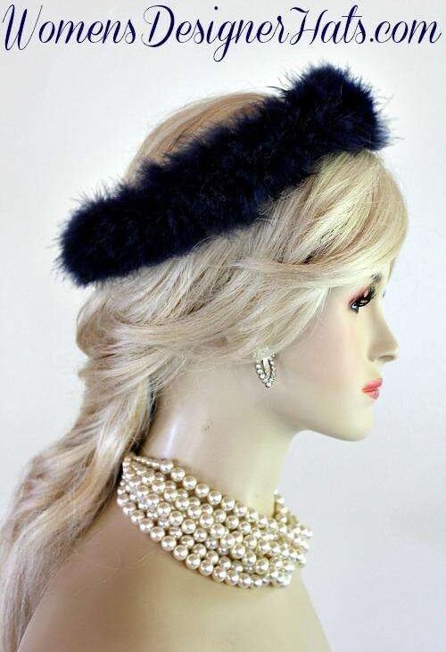 Fur Feather Vintage Style Custom Made Fascinator Hat