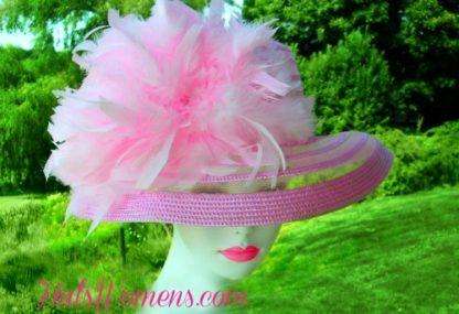 Orange Pink Black Ivory White Hats With Feathers Custom Designer Hats - Image 2