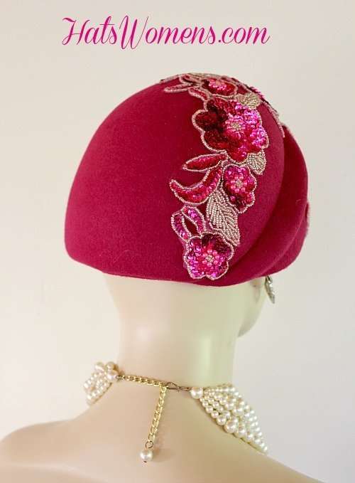 pink womens winter hat