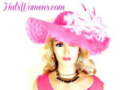 Ladies Purple Wide Brimmed Designer Hat Choose Feather And Hat Colors, Fashion Hats