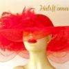 Purple Wide Sheer Brim Formal Designer Fashion Hat With Feathers, Ladies Derby Hats