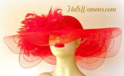 Fashion Hats Kelly Green White Red Pink Black Women's Wedding Hats - Image 10