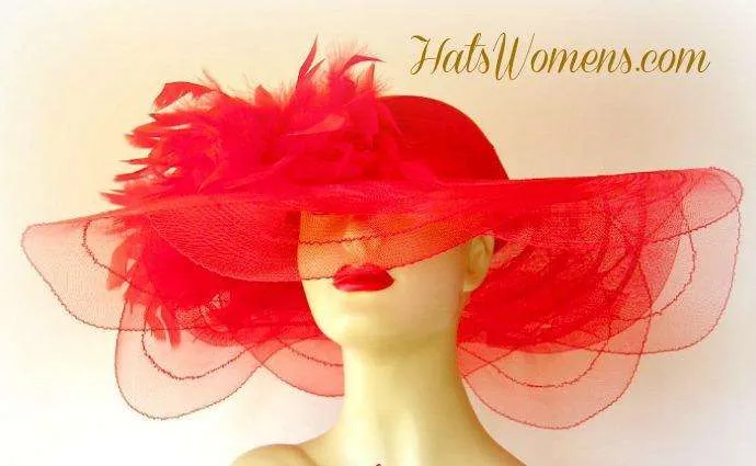 Fashion Hats Kelly Green White Red Pink Black Women's Wedding Hats - Image 10