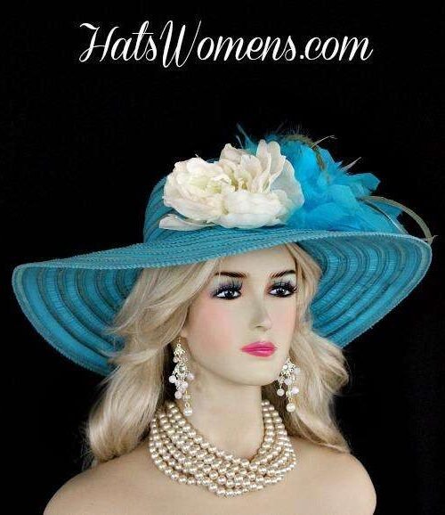 turquoisebluehat_turquoisechurchhats_kentuckyderbyhats_preaknessstakes_couturefashionhats_bemontstakes_widebrimhats_hatswithfeathers_customhats_womansdesignerhats.jpg
