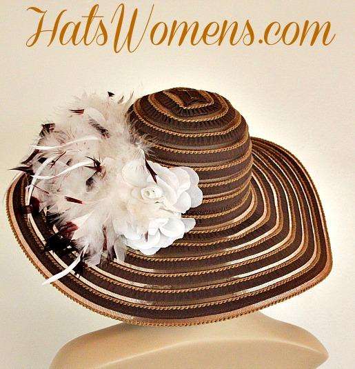 Hat Brown Wide Large Brim, Hats For Horse Races Kentucky Derby, 787yt - Image 3