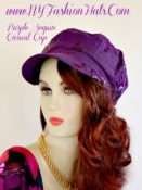 Heymei Shiny Sequins Baseball Cap – Adjustable Unisex Hip-Hop Style Hat In Purple