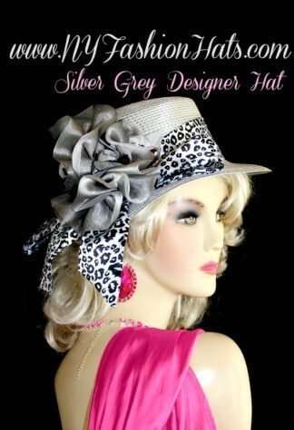 Silver Grey Dressy Church Hat For Women