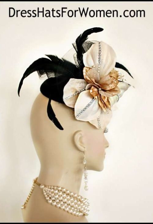 Black Sinamay Straw Wedding Fascinator Bridal Headpiece, Champagne Coffee Beige Flower Fascinators Women, Couture Wedding Brides Headpieces, Kentucky Derby Hats, Church Formal Special Occasion Hats