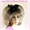 Women's Sheer Layered Horsehair Wedding Fascinator Cocktail Hat Suited For Funerals Weddings Church Horse Races