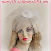 Ladies Layered White Or Black Cocktail Hat, Hair Comb Accessory Brides Bridal, Designer Wedding Fascinator