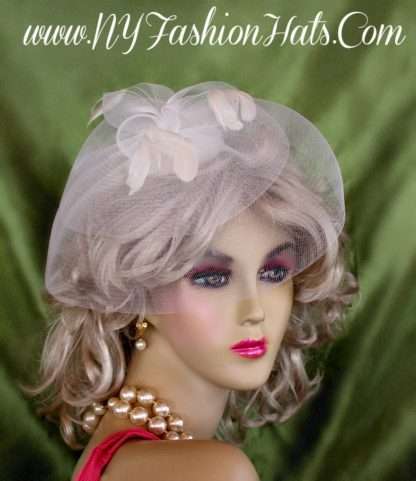 Ladies Layered White Or Black Cocktail Hat, Hair Comb Accessory Brides Bridal, Designer Wedding Fascinator