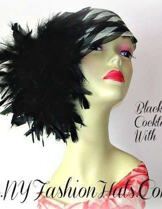 Ivory And Black Pillbox Style Cocktail Hat For Women Formal Hats WY98