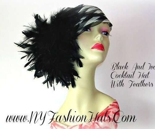 Ivory And Black Pillbox Style Cocktail Hat For Women Formal Hats WY98