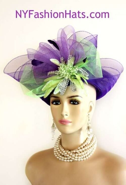 purplekentuckyderbyhats_hautecouturehats_limegreenhats_designerhats_nyfashionhats_ladiesfashionhats_dresshatsforwomen_weddinghats