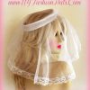 Women's Formal Satin Halo Bridal Veil Sheer Lace, Headpiece Brides Wedding Church, Dress Hats