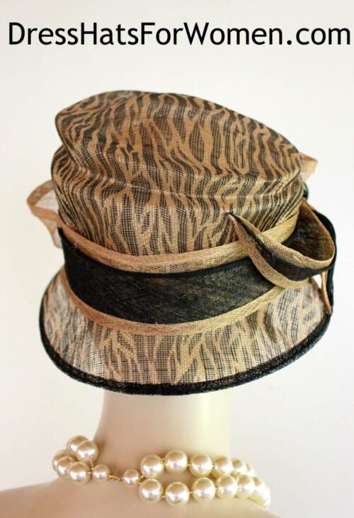 Spring Summer Sinamay Straw Black Beige Hat Weddings Church Formals