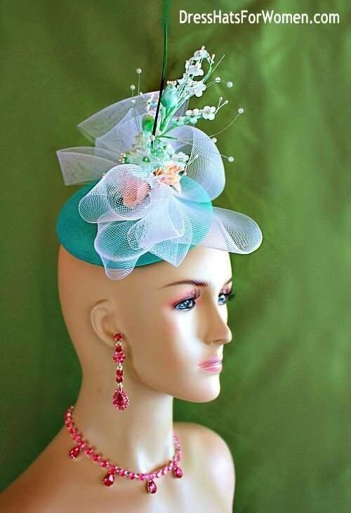 greenweddingfascinator_bridalfascinator_emeraldgreenfascinator_womensdesignerhats_sinamaystrawhats_headpiece_ladiesderbyhats Dress Hats For Women, Kentucky Derby Hats, Hats For Horse Races, Haute Couture Fashion Hats, Formal Wedding Hats, Bridal Headpiece, Cocktail Hats, Mother Of The Bride Hats, Sinamay Straw Hats, Large Big Brim Hats, Hats For Horse Races, Church Sabbath Hats, Satin Hats, Pillbox Veil Hat, Ladies High Fashion Jade Mint Green Peach White Sinamay Straw Spring Wedding Fascinator, Cocktail Hats Designer