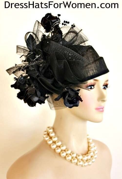 blackhatsforwomen_pillboxhat_weddingfascinator_dresshats_nyfashionhats_hatswomens_hatsforwoman_melbournecup Dress Hats For Women, Kentucky Derby Hats, Hats For Horse Races, Haute Couture Fashion Hats, Formal Wedding Hats, Bridal Headpiece, Cocktail Hats, Mother Of The Bride Hats, Sinamay Straw Hats, Large Big Brim Hats, Hats For Horse Races, Church Sabbath Hats, Satin Hats, Pillbox Veil Hat, Black Haute Couture Women's Kentucky Derby Sinamay Straw Dress Hat