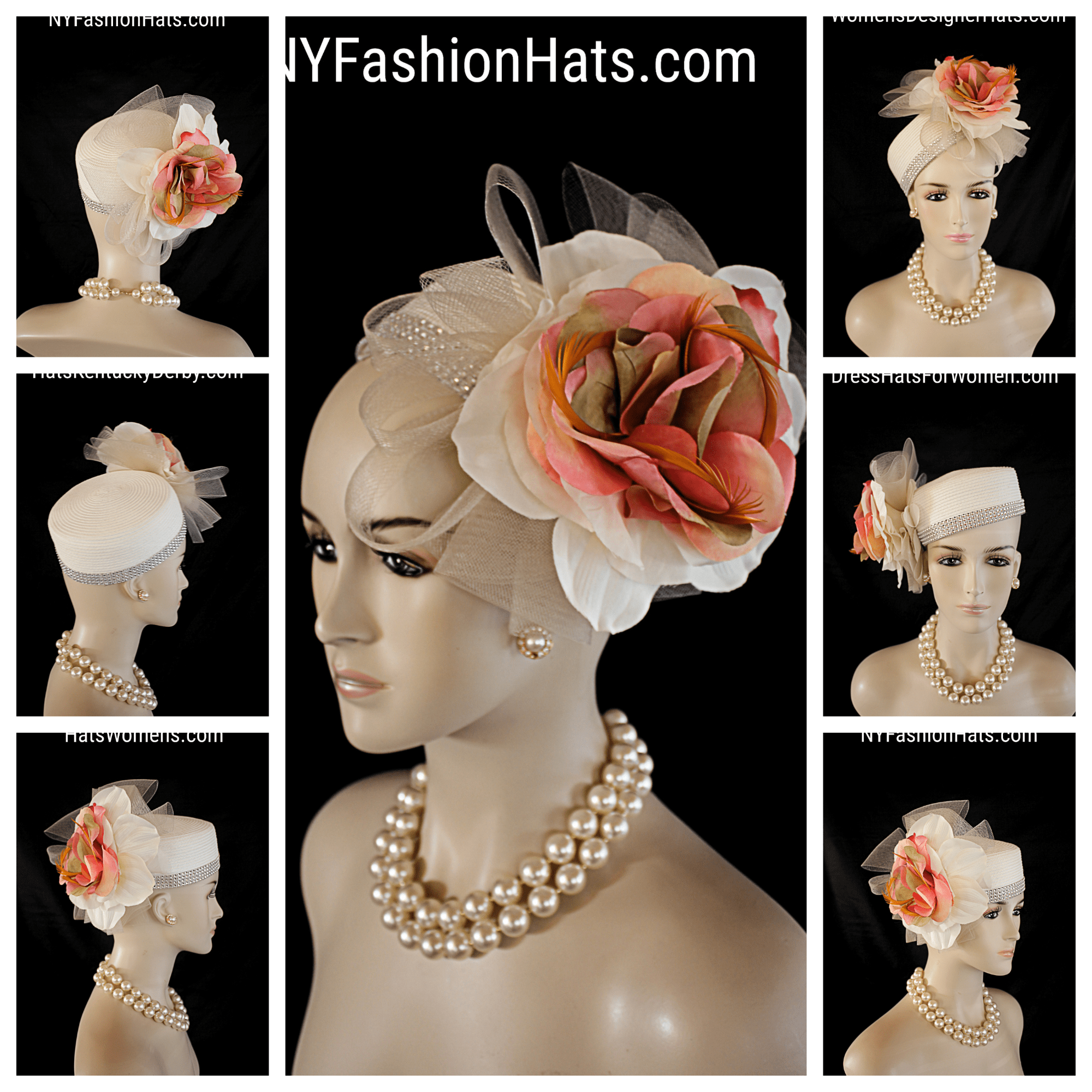 Formal Pillbox Fashion Wedding Hat For Women By DressHatsForWomen.com